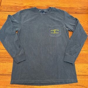 Comfort Colors Yellowstone Dutton Ranch Rip Legand Blue Long Sleeve T Shirt Sm